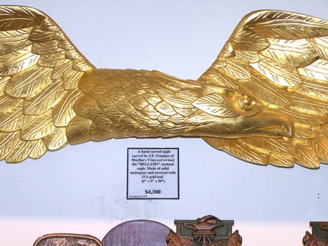 An elegant and boldly carved "BELLAMY" style Eagle by J.P. Uranker of Martha's Vineyard